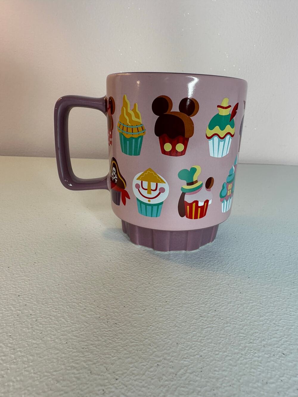 Disney Parks Pink Cupcake Icon Ceramic Mug